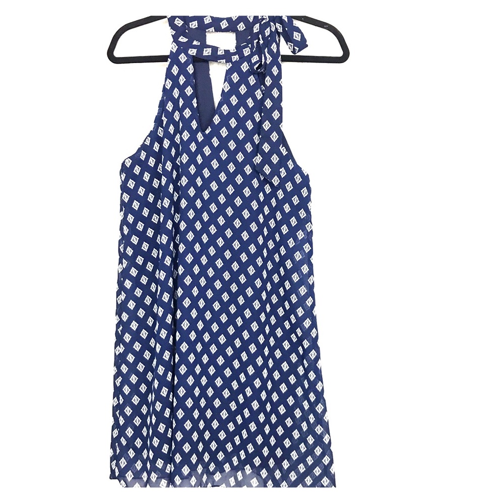 Soul Harmony Energy blue Diamond halter dress Med